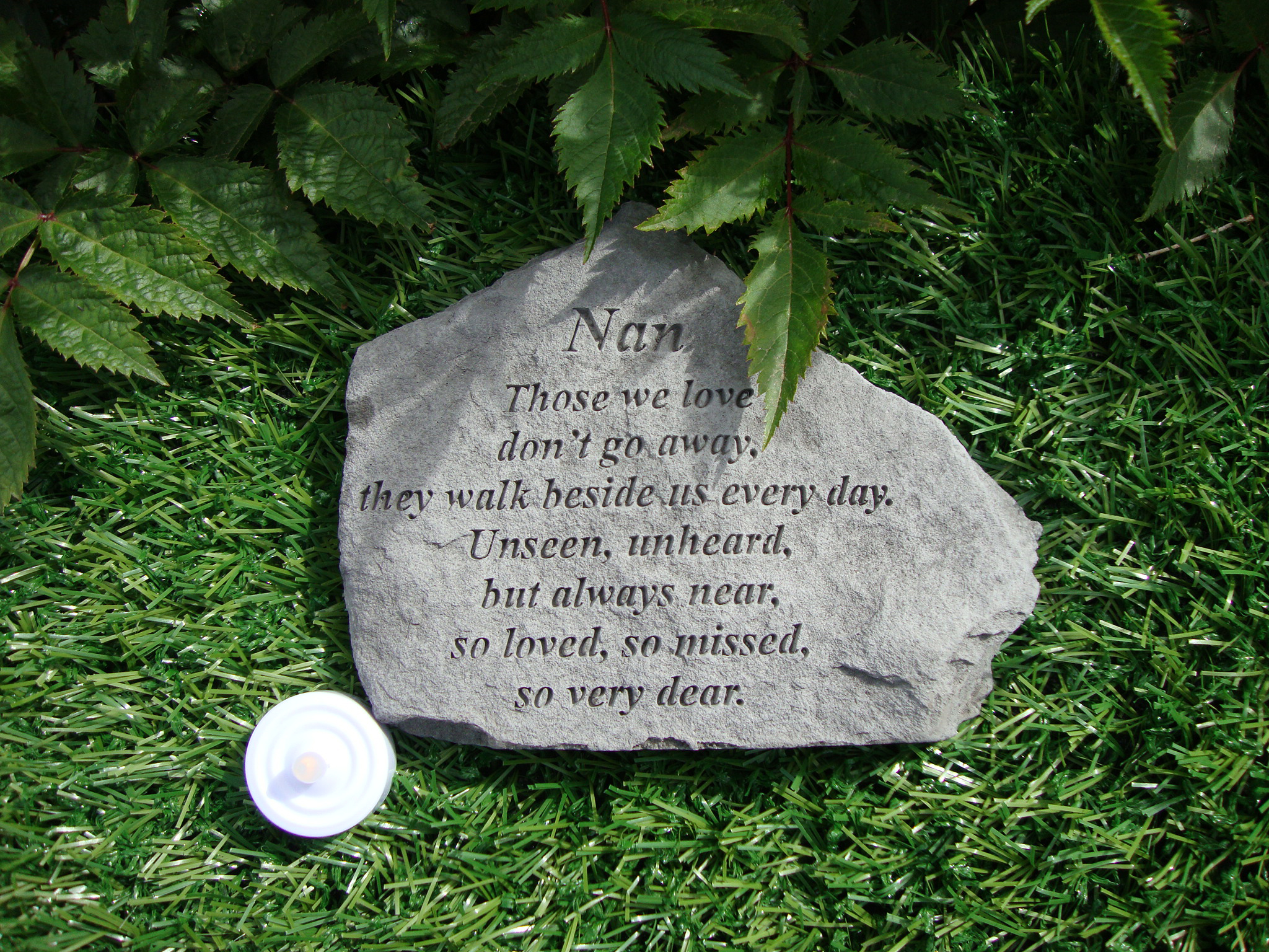 Husband Grave Ornament Heart Plaque Flickering Tealight Memorial Graveside 